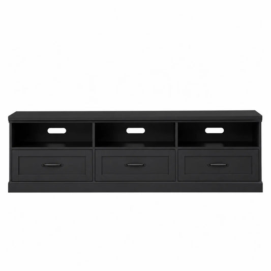 Armario de TV MDF Negro 150x40x50 cm